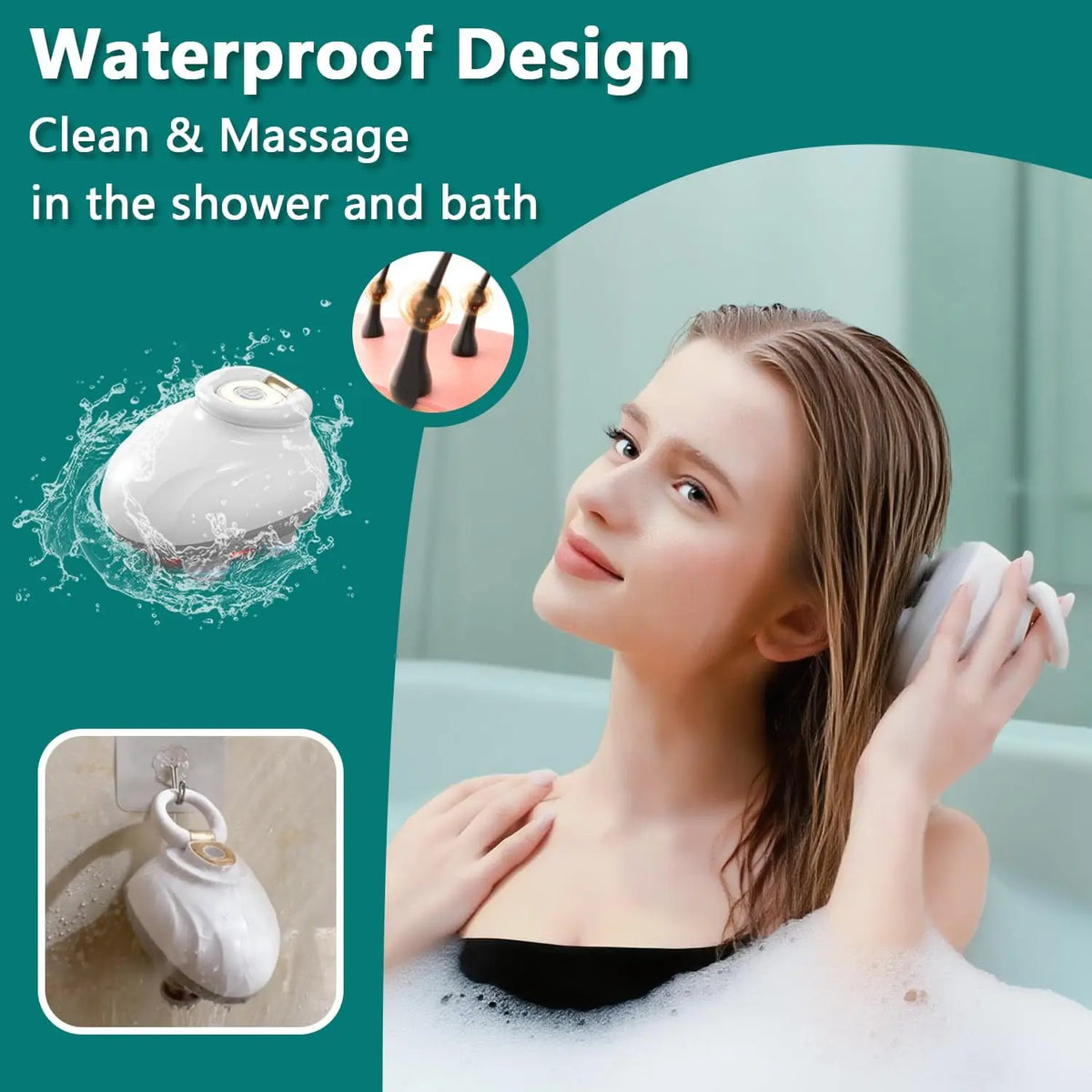 Electric Scalp Massager - Cordless & Waterproof