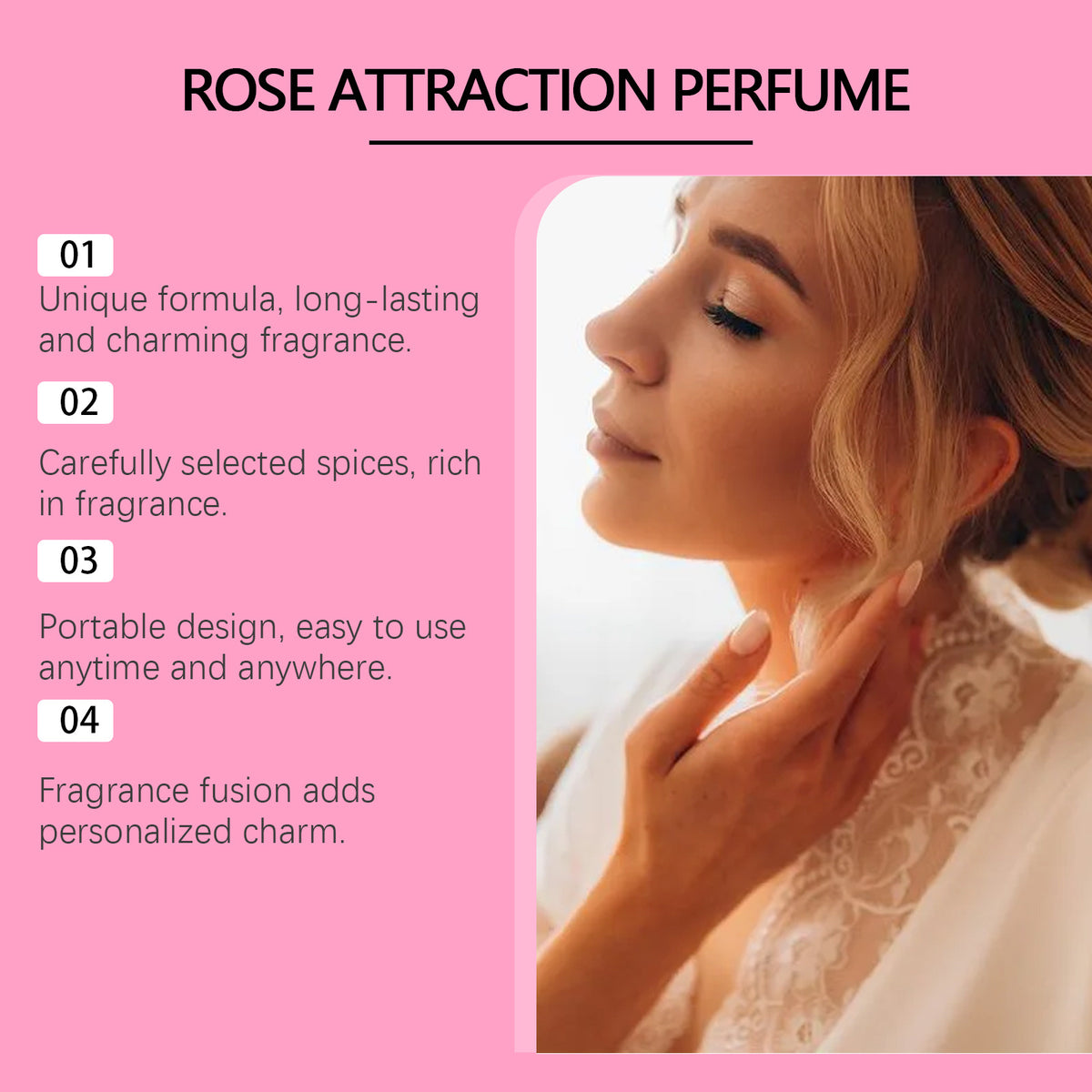 RoseMist Portable Perfume - Moisturizing Floral Fragrance 15ml