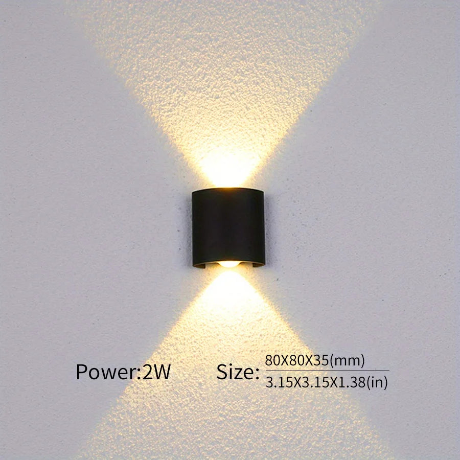 Modern Indoor Home Decor LED Wall Lamp Plastic Material Economy Sconce Lights for Bedroom Corridor up down Lighting Nordic Spot