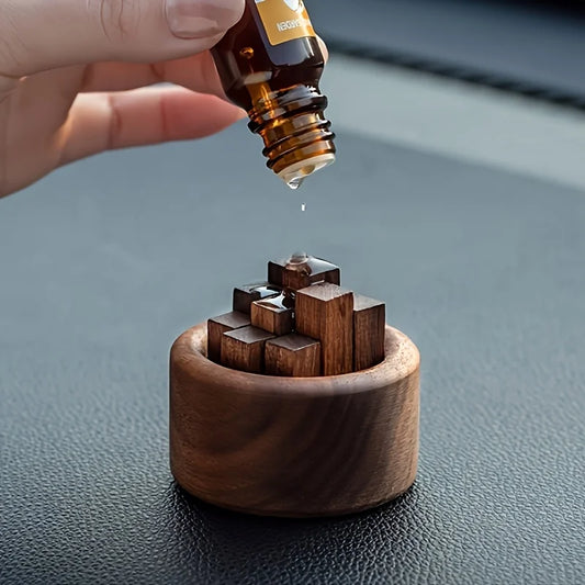 Natural Wood Aroma Diffuser - Perfume-Free Home & Car Fragrance