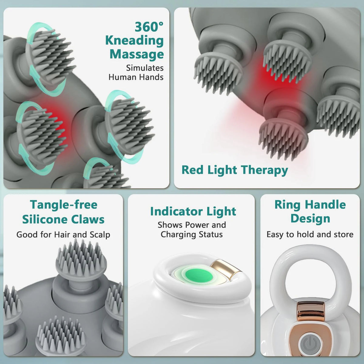 Electric Scalp Massager - Cordless & Waterproof
