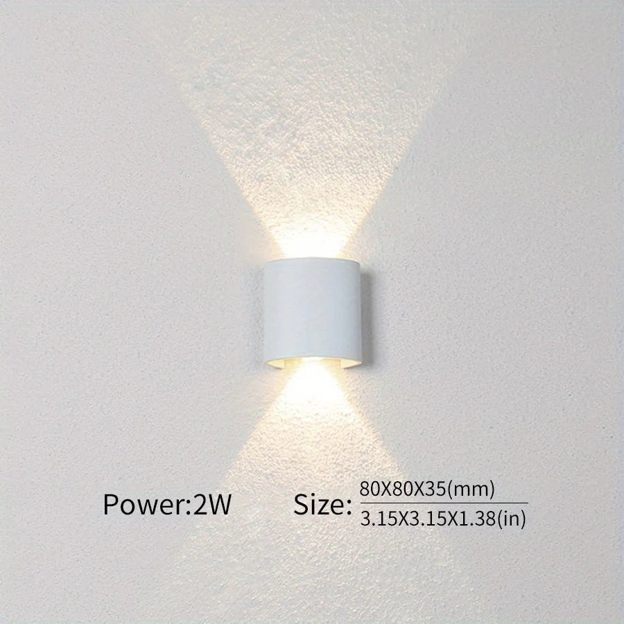 Modern Indoor Home Decor LED Wall Lamp Plastic Material Economy Sconce Lights for Bedroom Corridor up down Lighting Nordic Spot