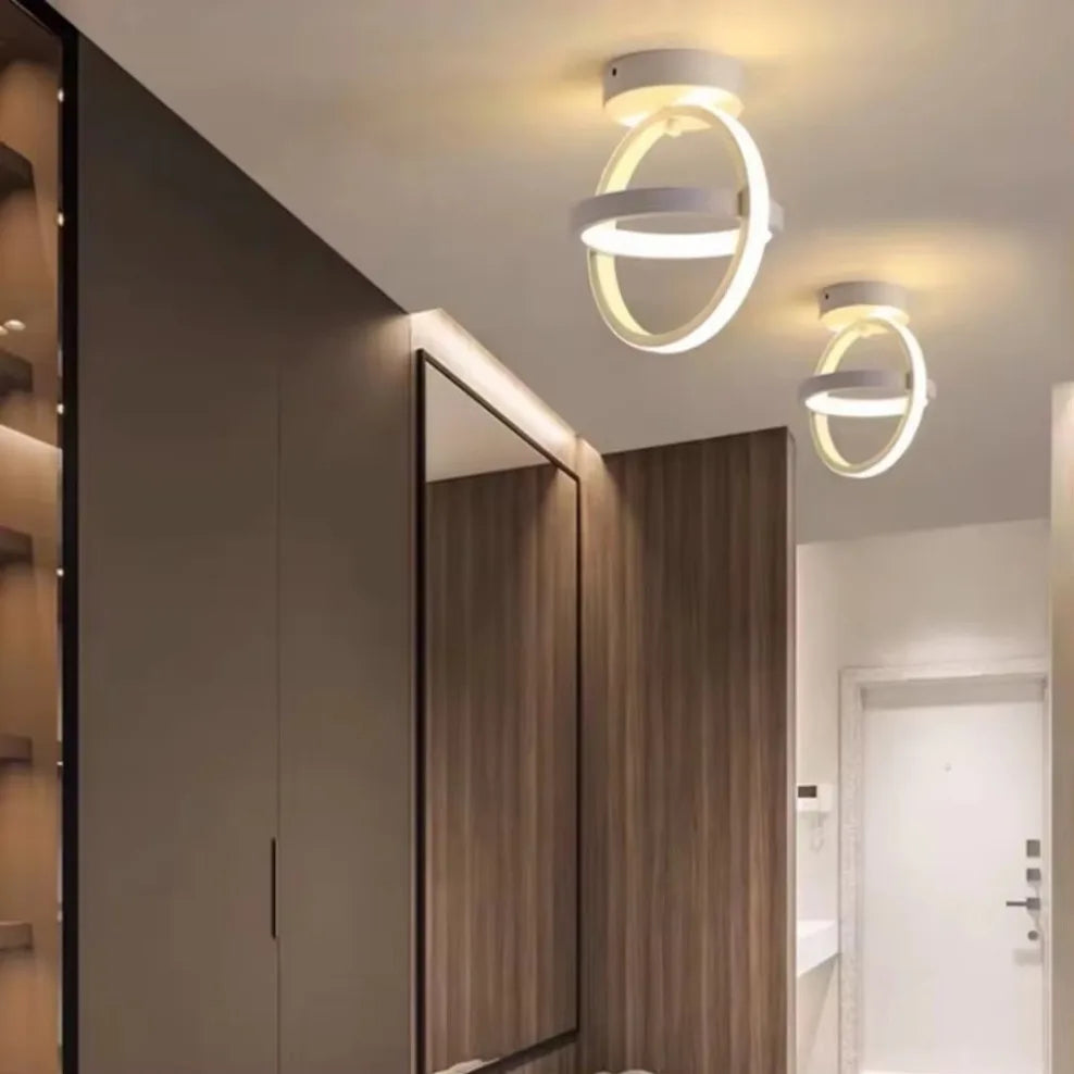 Household LED Chandelier Three Colors Lamp Modern Style Ceiling Lamp Bedroom Light Surface Installation 85-265V Dining Room Lamp