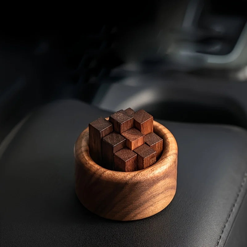 Wooden container with wooden blocks