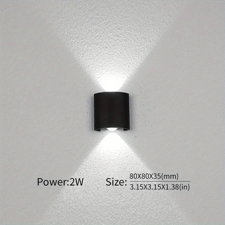 Modern Indoor Home Decor LED Wall Lamp Plastic Material Economy Sconce Lights for Bedroom Corridor up down Lighting Nordic Spot