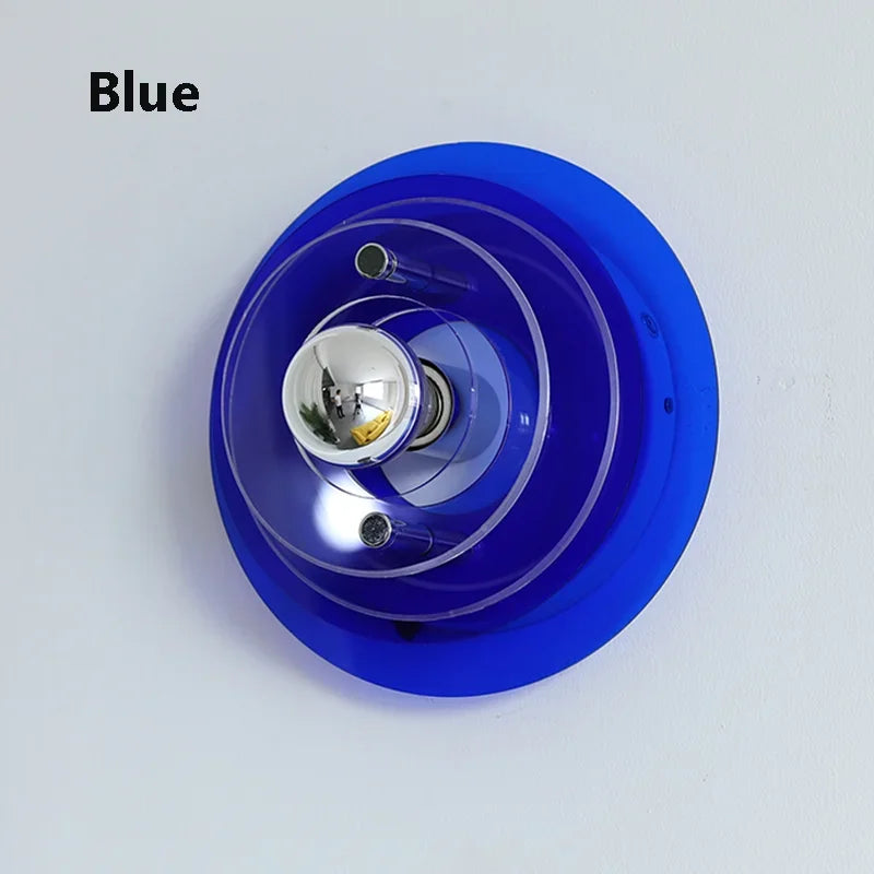 Blue light bulb cover on a white background