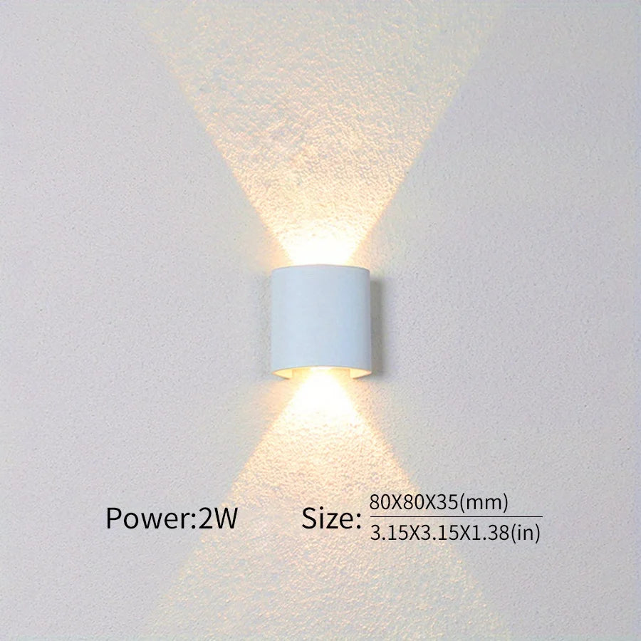 Modern Indoor Home Decor LED Wall Lamp Plastic Material Economy Sconce Lights for Bedroom Corridor up down Lighting Nordic Spot