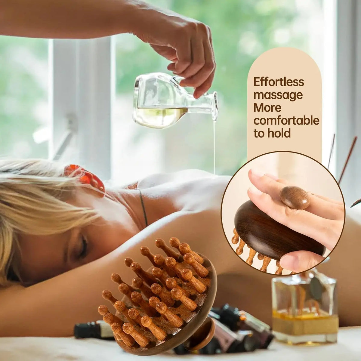 Premium Wooden Scalp Massage Brush