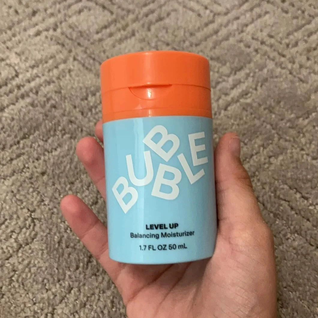 BUBBLE Hydrating Balancing Skincare Kit - For Daily Care - SLAM DUNK & LEVEL UP & CLOUD SURF Moisturizer, Balancing Mist Toner