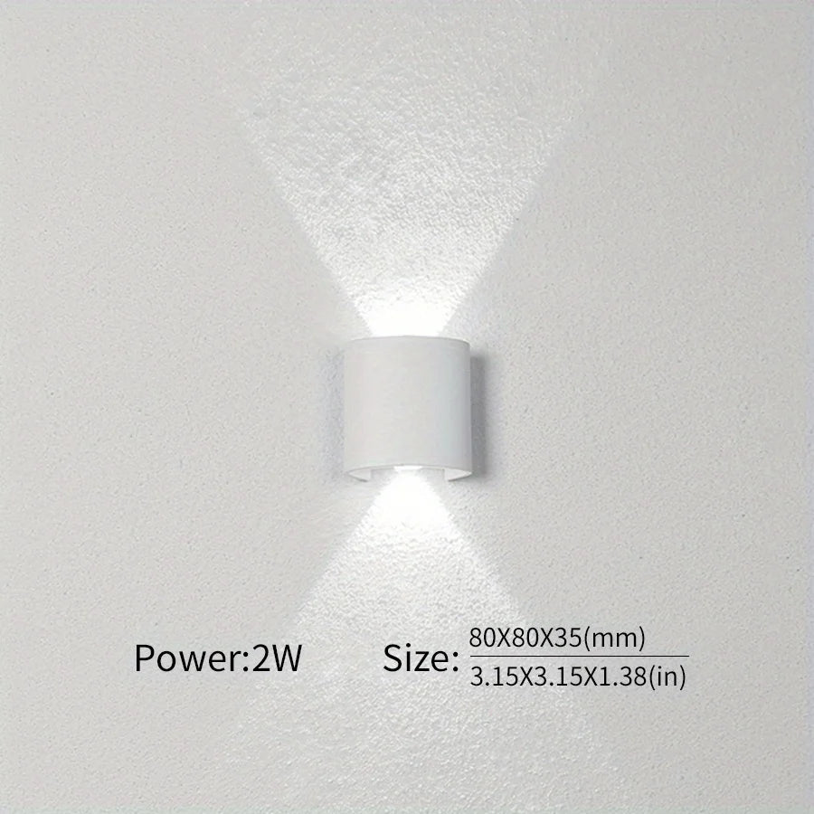 Modern Indoor Home Decor LED Wall Lamp Plastic Material Economy Sconce Lights for Bedroom Corridor up down Lighting Nordic Spot