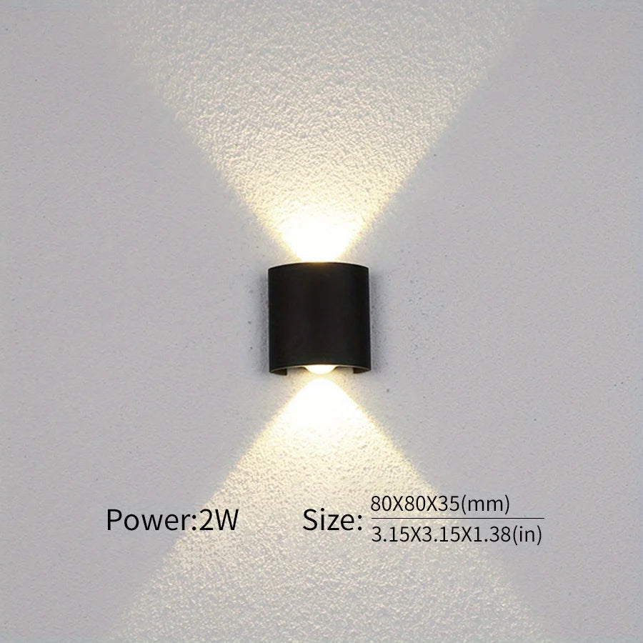 Modern Indoor Home Decor LED Wall Lamp Plastic Material Economy Sconce Lights for Bedroom Corridor up down Lighting Nordic Spot