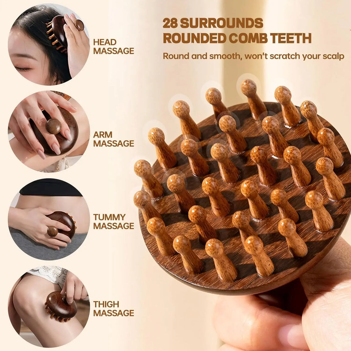 Premium Wooden Scalp Massage Brush