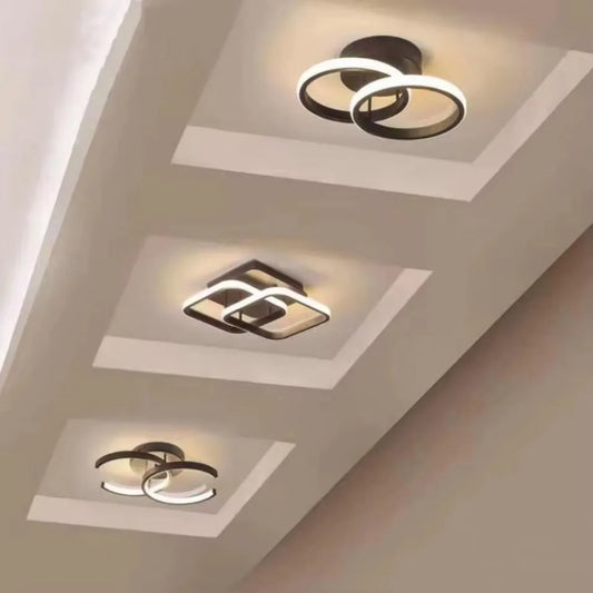 Household LED Chandelier Three Colors Lamp Modern Style Ceiling Lamp Bedroom Light Surface Installation 85-265V Dining Room Lamp