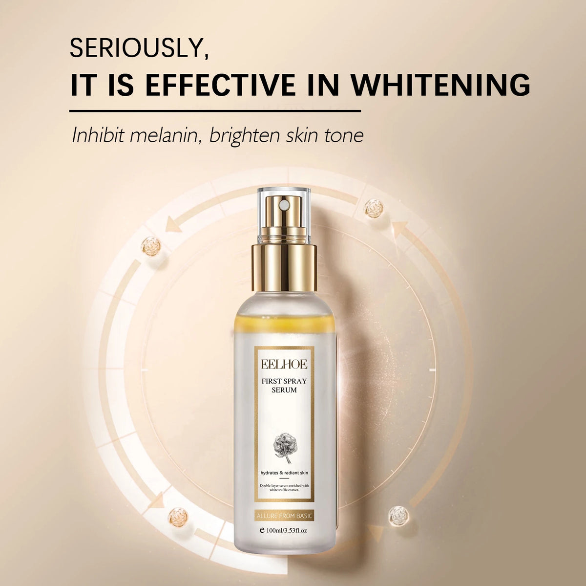 Facial Serum White Truffle Moisturizing Spray Melanin Correcting Glow Serum Fade Dark Spot Shrink Pores Brightening Skin Care